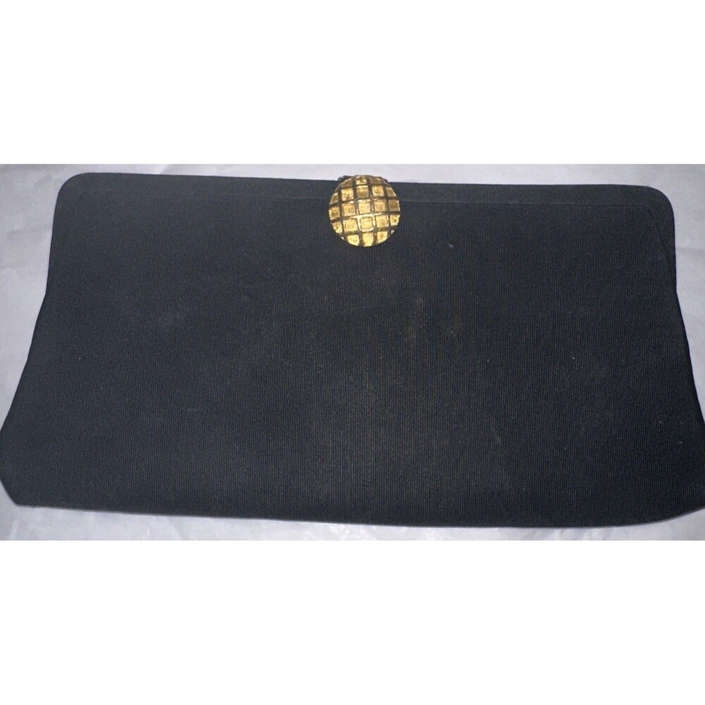 JR USA Clutch Purse Vintage Black Small Evening Prom Wedding Bag  1950s Retro